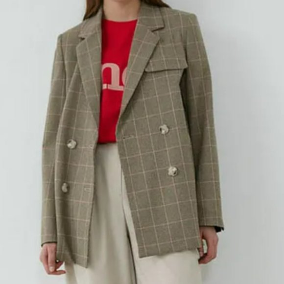 EN OR Oversized Double-Breasted Blazer, Medium - Picture 3 of 13